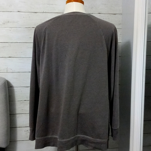 🟢MTA Sport Dark Gray Long Sleeve Shirt 1X - Picture 2 of 3
